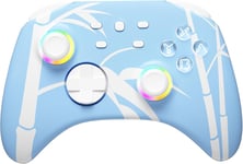 Wireless Pro Controllers With Hall Effect Joysticks/Hall Trigger (No Drift),Blue Bluetooth Controller For Nintendo Switch,Windows Pc Ios Android Steam With Rgb Light/Programmable/Turbo