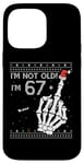 Coque pour iPhone 14 Pro Max 67 + 1 Flip Off Middle Finger - Funny Skull 68th Birthday