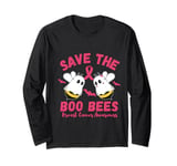 Save The Boobees Breast Cancer Halloween Funny Woman Long Sleeve T-Shirt