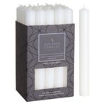 Shearer Dinner Candles White 8 inch Unscented Dripless 8 Hour Burn Time 20 Pack