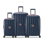 DELSEY PARIS - ST TROPEZ - Valise rigide extensible - set de 3 valise - Bleu marine