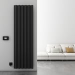 Carisa Boreas S Radiateur Électrique Vertical -Éco-énergétique, Design Moderne, Noir, 180 x 55,5 cm