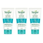 Simple Daily Skin Detox Purifying Face Gel Wash 150ml Pack of 3