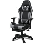 Einfeben - Chaise de jeu Chaise Gaming Ergonomique Fauteuil Gamer Chaise de bureau chaise gamer Racing Chaise pivotante Réglable Noir/Gris