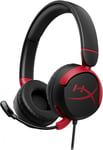 HyperX Cloud Mini kablede hodetelefoner med mikrofon, minijack 3,5mm, svart-rød