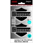 AutoTattoo Sticker Choppers 3D Chrome 85 x 65cm