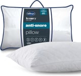 Silentnight Luxury Quilted Anti-Snore Pillow – Contoured Foam Positions the Head