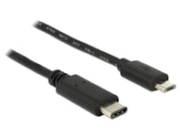 DELOCK – Cable USB Type-C™ 2.0 male > USB 2.0 Type Micro-B male 0.5 m, black (83333)