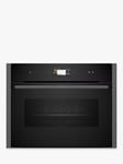 Neff N90 C24FS31G0B Built-in Compact Oven with Steam Function, Grey Graphite