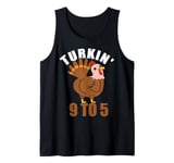 Turkin 9 To 5 Funny Thanksgiving Turkey Turkin 9-5 Women Tank Top