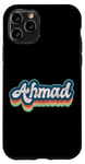 Coque pour iPhone 11 Pro Ahmad Prénom Garçon Style Vintage Années 70 80 Personnalisé