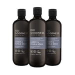 Baylis & Harding Goodness Men's Amber & Tonka Bean Natural Shower Gel, 500 ml (Pack Of 3) - Vegan Friendly