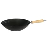 Dexam Non-Stick Standard Gauge Carbon Steel Wok, 27cm