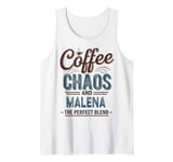 MALENA Personalized Cute Coffee Girls MALENA Name Tank Top