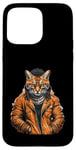 Coque pour iPhone 15 Pro Max Orange Bengale Chat Voyou Chat Gangster Chat Gangster Life