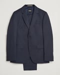 BOSS BLACK Houston Wool Pinstriped Suit Dark Blue