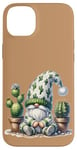 Coque pour iPhone 14 Plus Grumpy Cactus Dad Gnome With Succulent Pots For Cactus Lover