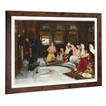 Big Box Art Framed Print of John William Waterhouse Consulting The Oracle Design | Wall Art Picture| Home Decor for Kitchen, Living Room, Bedroom, Hallway, Walnut, A2 / 24.5x18 Inch / 62x45cm