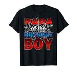 Papa Of The Birthday Spider Web Boy Kids Matching Family T-Shirt