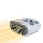 2 in 1 Fan Heater 2KW 2000W Small Portable Electric Hot Warm Air Upright Flatbed