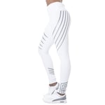 Legging Femmes Pantalon de Sport, legging femme taille haute, Noctilucent legging yoga, Pantalon de sport opaque, Slim Fit Butt Lift Elastique Pantalon de Yoga Taille Haute Sport pour Femmes,Blanc,XL