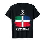 Patriotic Dominica Independence Day Vintage Dominica Flag T-Shirt