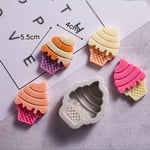 Ice Cream Silicone Mould Cake Sugarcraft Fondant Decor Chocolate Baking DIY Mold