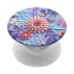 PopSockets PopGrip - Support et Grip pour Smartphone et Tablette avec un Top Interchangeable - Craft Flowers