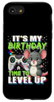 Coque pour iPhone SE (2020) / 7 / 8 It's My Birthday Rat Time to Level Up Jeu vidéo