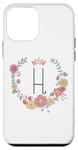 Coque pour iPhone 12 mini Cadeau personalisé pour fillettes thème princesses lettre H