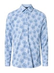 Joop Mens Hanson 2 All Over Print Shirt - Light Blue Linen/Cotton - Size Medium