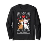 Tarot Card Mystic Cats | The Lovers Valentines Day Couples Long Sleeve T-Shirt