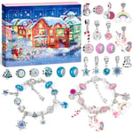 Calendrier de l'Avent 2024 Bijoux Enfants Fille: Licorne Jouet Cadeau Fille 5 6 7 8 9 10+ Ans Kit Bracelet Fille Loisir Creatif Cadeau Noel Enfant Fabrication Bijoux Enfant Calendrier de l'Avent Fille