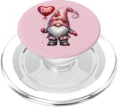 Pink Valentines Day Accessories Love Balloon Cute Gnome PopSockets PopGrip for MagSafe