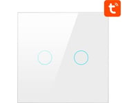 Smart Light Switch Zigbee Avatto Zts02-Eu-W2 2 Way Tuya (White)