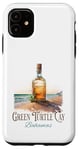 Coque pour iPhone 11 Green Turtle Cay Bouteille de rhum Bahamas Art de plage