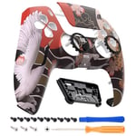 eXtremeRate LUNA Redesigned Front Shell Touchpad Compatible with ps5 Controller BDM-010 020 030 040 050, Tiger & Crane Replacement Faceplate Case Custom Touch Pad Cover Compatible with ps5 Controller