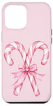 iPhone 12 Pro Max Aesthetic Pink Bow Coquette Candy Cane Christmas Girls Women Case