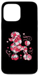 iPhone 13 Pro Max Cute Love Heart Roses Patten Valentines Day Poodle Case