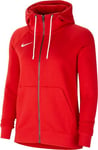 Nike Sweat à Capuche de Football à Manches Longues et Zippé en Molleton pour Femme, Rouge (Université/Blanc), XL
