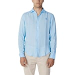 Chemise Pour Homme En Lin Bleue U.S. POLO ASSN. Authentique