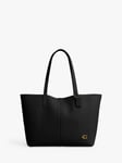 Coach North 32 Leather Tote Bag, Black