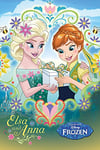 Frozen Fever Anna & Elsa Frame Maxi Poster, Wood, Multicolour, 91.5x61x0.02 cm