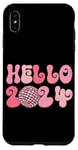 iPhone XS Max Hello 2024 Retro Disco Ball Theme New Year Case