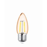 Forever Light Retro LED-lamppu hehkulangalla Kultainen, E27 C35 2W 2200K 180lm