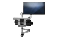 StarTech.com Wall Mount Workstation, Articulating Standing Desk w/ Ergonomic Height Adjustable Monitor Arm & Padded Keyboard Tray, 34" VESA Display, Foldable Wall Mounted Sit Stand Desk - Foldable Standing Desk (WALLSTSI1) monteringssats - för LCD-skärm/t