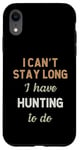 Coque pour iPhone XR Hunter Hunting Fishing Deer Game Hobby Job Pour homme et femme