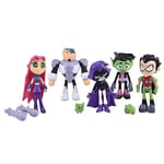 7-pack Teen Titans Go Robin Cyborg Beast Boy Raven Actionfigur Leksak Barnpresent