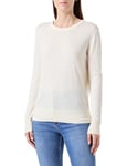 GANT Col en C en Maille Fine Sweater, crème, S Femme