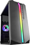 Mc-S1,Boîtier Pc Micro-Atx Ultra-Compact,Eclairage Avant Argb 12 Modes,Ventilateur Frgb,Boîtier Gaming Fenêtre Latérale Intégrale,Supporte Refroidisseurs Liquides Jusqu'À 120Mm,Noir